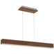 Drift LED 38 inch Dark Walnut Linear Pendant Ceiling Light in 38in.