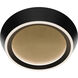 Tinzel LED 18 inch Black and Gold Leaf Flush Mount Ceiling Light in 3500K