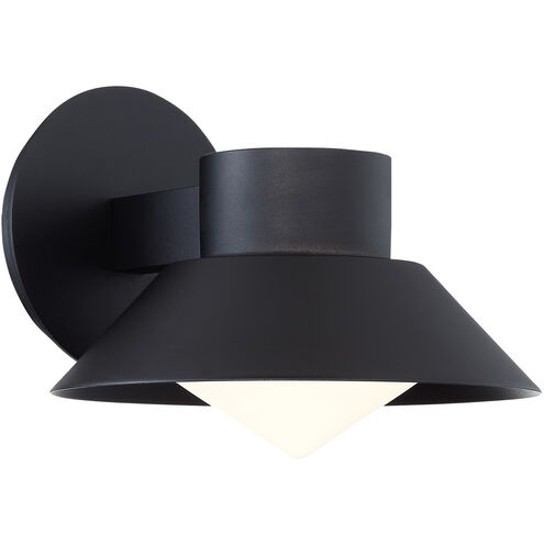 Oslo LED 6.5 inch Black Outdoor Wall Light in 8in.