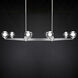 Double Bubble Linear Chandelier Ceiling Light in Satin Nickel