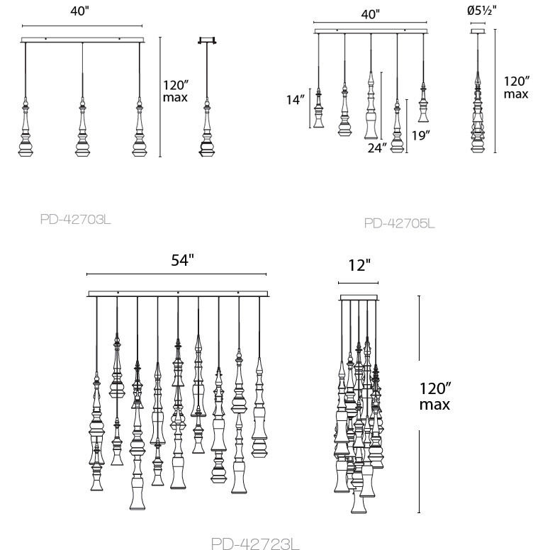 Hookah LED 12 inch Polished Nickel Chandelier Ceiling Light