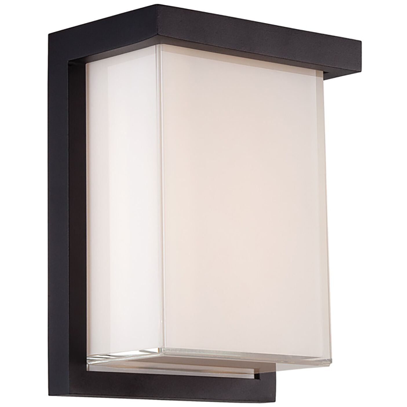 Ledge LED 8 inch Black Outdoor Wall Light in 3000K, 8in.
