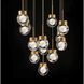 Double Bubble 13 Light 20 inch Aged Brass Multi-Light Pendant Ceiling Light