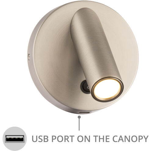 Aspire Reading Light Wall Light in Brushed Nickel