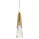Kilt 1 Light 4 inch Aged Brass Mini Pendant Ceiling Light in 4000K