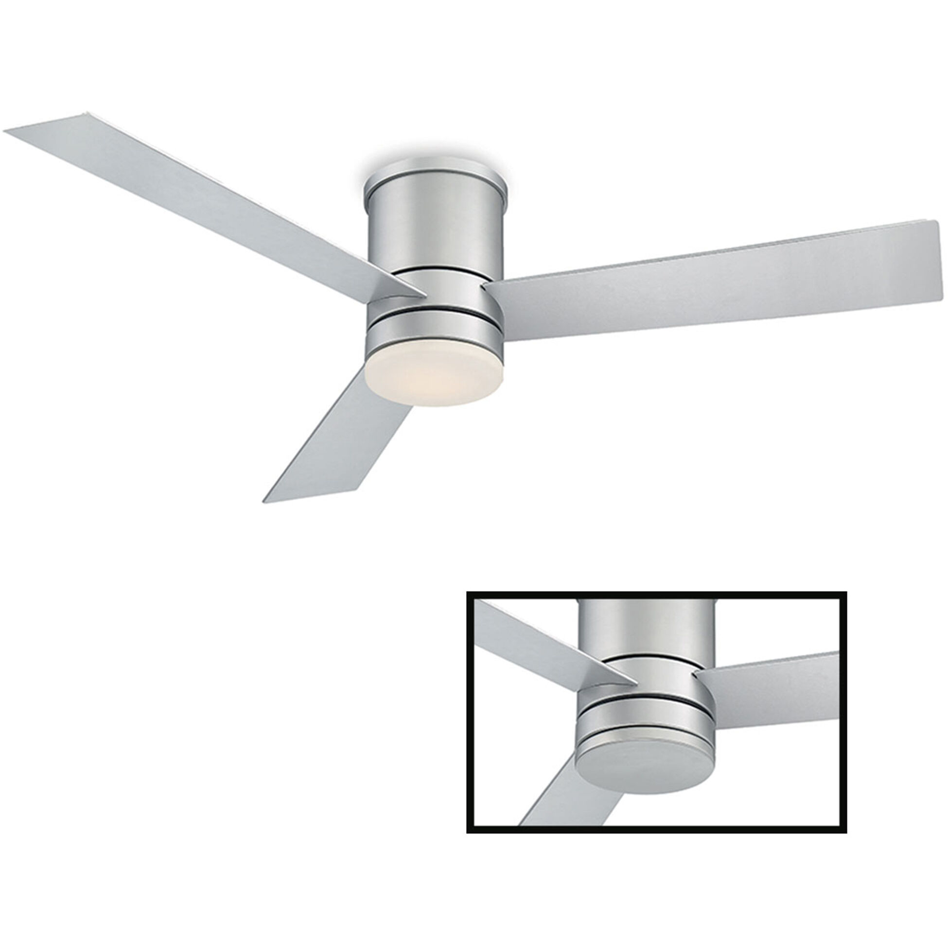 Axis 52 inch Titanium Flush Mount Ceiling Fan in 2700K