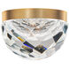 Cascade 1 Light 6 inch Aged Brass Flush Mount Ceiling Light
