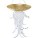 Tendril LED 26 inch Gold Leaf Indoor Hanging Lighting Ceiling Light