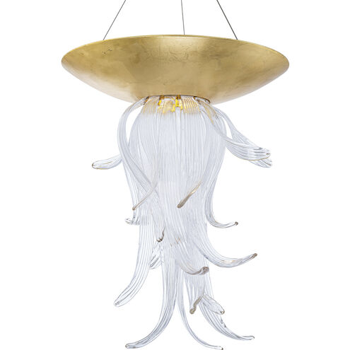 Tendril LED 26 inch Gold Leaf Indoor Hanging Lighting Ceiling Light