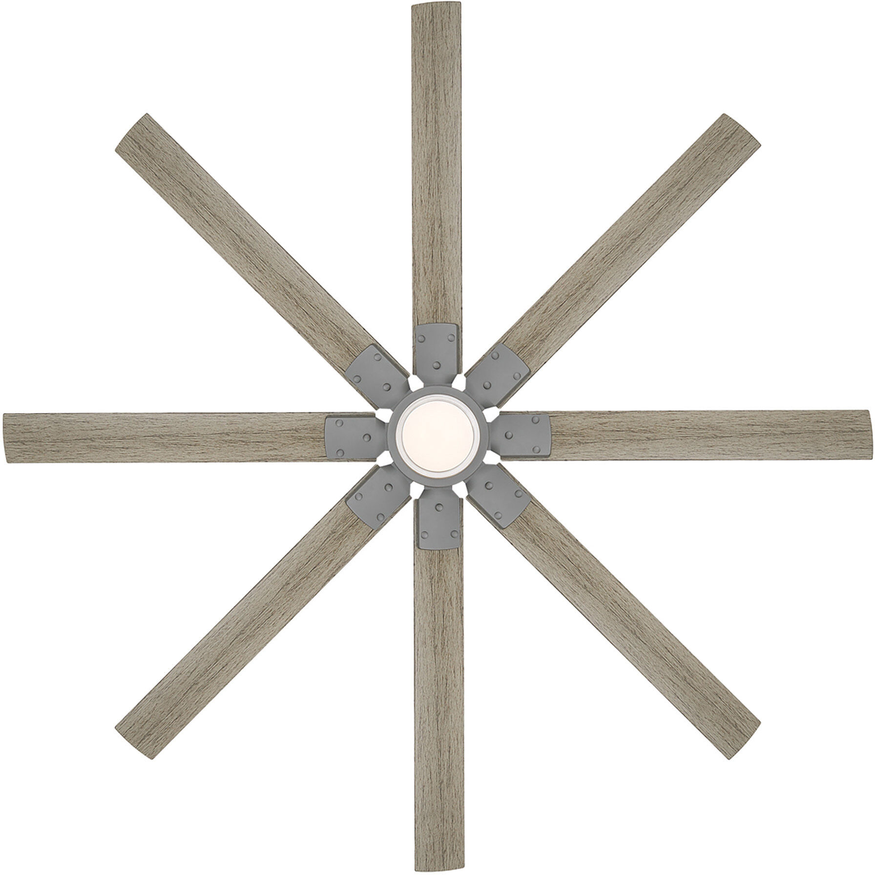 Renegade 66 inch Graphite and Weathered Wood with Weathered Wood Blades Downrod Ceiling Fan in 2700K, Graphite Weathered Wood