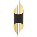 Clasp Indoor Wall Lighting in Bronze and Gold Leaf