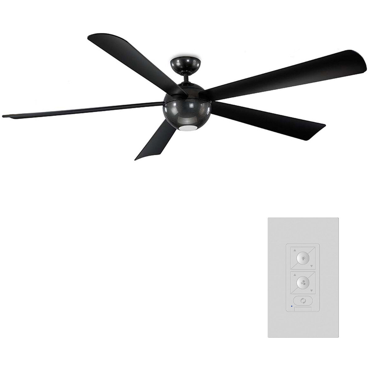 Orb 82 inch Carbon Fiber Ceiling Fan in 3500K