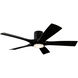 Aviator 54 inch Matte Black Flush Mount Ceiling Fan