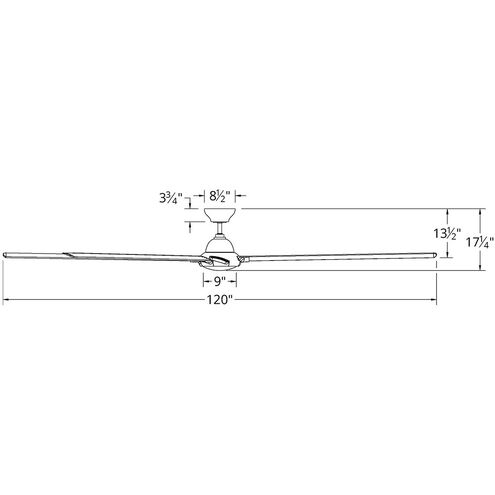 Hydra 120 inch Bronze Downrod Ceiling Fan in 3000K, Smart Ceiling Fan