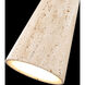 Pompeii LED 6 inch Beige Travertine and Aged Brass Mini-Pendant Ceiling Light in 3500K