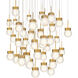 Double Bubble 41 Light 28 inch Aged Brass Multi-Light Pendant Ceiling Light