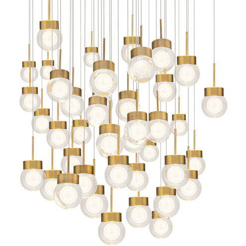 Double Bubble 41 Light 28 inch Aged Brass Multi-Light Pendant Ceiling Light