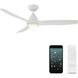 Skylark 54 inch Matte White Downrod Ceiling Fan