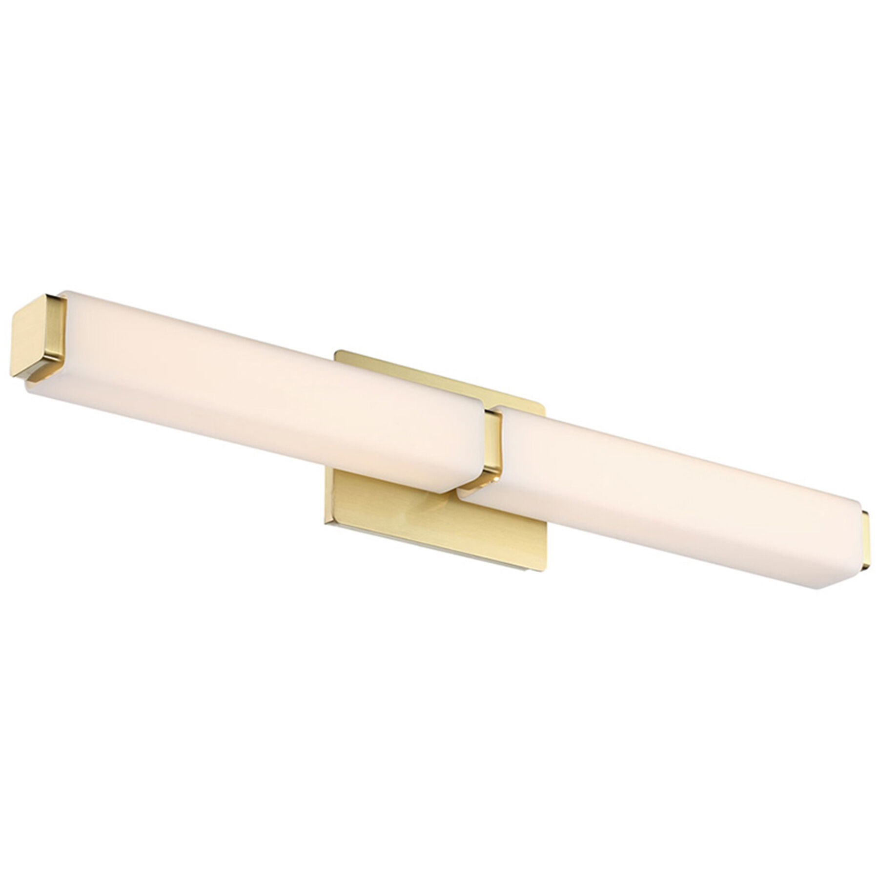 Vogue LED 27 inch Brushed Brass Bath Vanity & Wall Light in 3000K, 27in.