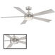 Wynd 60 inch Stainless Steel Downrod Ceiling Fan in 3000K, Smart Ceiling Fan