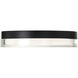 Pi LED 12 inch Black Flush Mount Ceiling Light in 3500K, 12in.