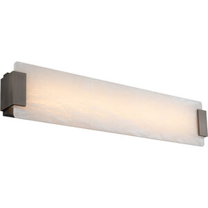 Quarry LED 28 inch Brushed Nickel Bath Vanity & Wall Light in 28in.