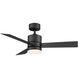 Axis 44 inch Matte Black Downrod Ceiling Fan in 3000K