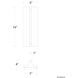 Strait LED 16 inch Black Outdoor Wall Lighting in 3000K
