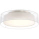 Metropolis LED 24 inch Brushed Nickel Semi Flush Mount Ceiling Light in 24in.