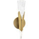Kilt 1 Light Aged Brass ADA Wall Sconce Wall Light in 4000K