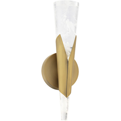 Kilt 1 Light Aged Brass ADA Wall Sconce Wall Light in 4000K