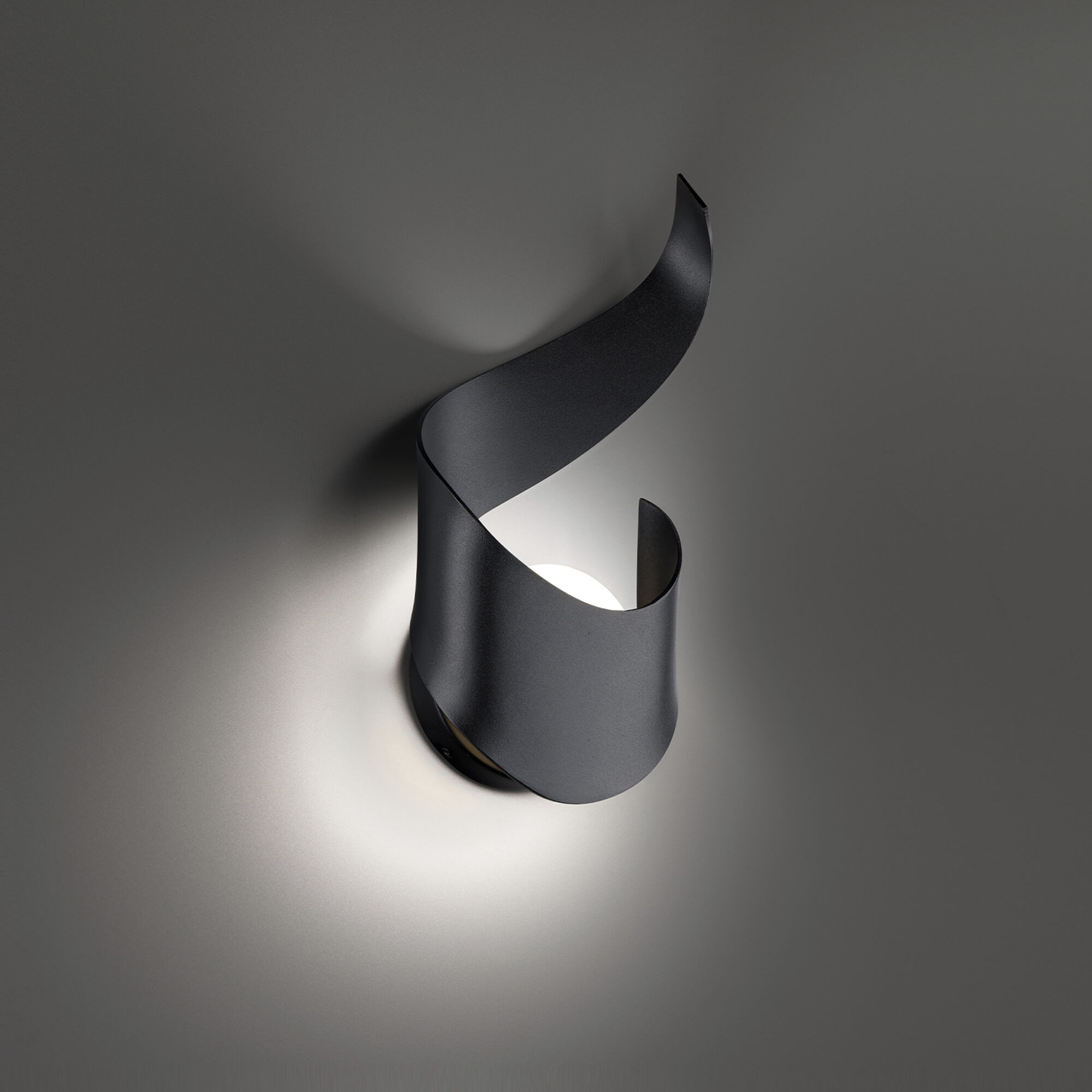 Flamme 1 Light 16 inch Black Outdoor Wall Light