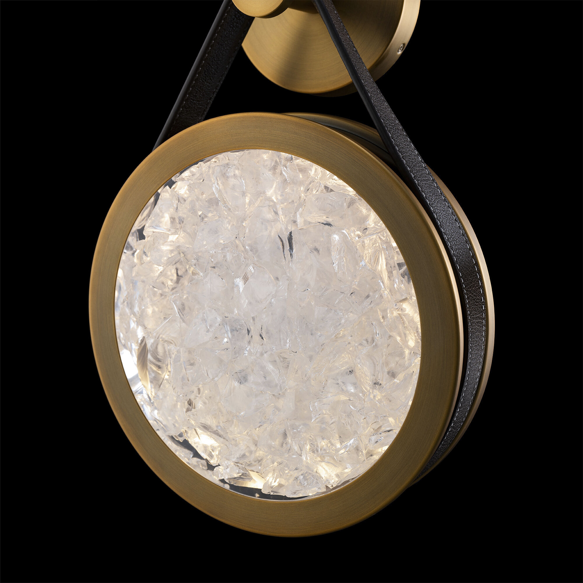 Clare Indoor Wall Lighting in Warm Brown and Aged Brass