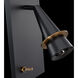 Wizard LED 3.8 inch Black and Aged Brass Reading Light Wall Light in Black Aged Brass