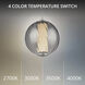 Swirly LED 5.9 inch Smoke Glass and Brushed Nickel Mini-Pendant Ceiling Light in 3500K