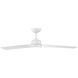 Roboto 52 inch Matte White Downrod Ceiling Fan, Smart Ceiling Fan