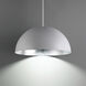 Yolo LED 23.63 inch White Silver Leaf Pendant Ceiling Light in 26in.