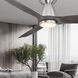 Skylark 54 inch Brushed Nickel and Ebony with Ebony Blades Flush Mount Ceiling Fan in Brushed Nickel Ebony