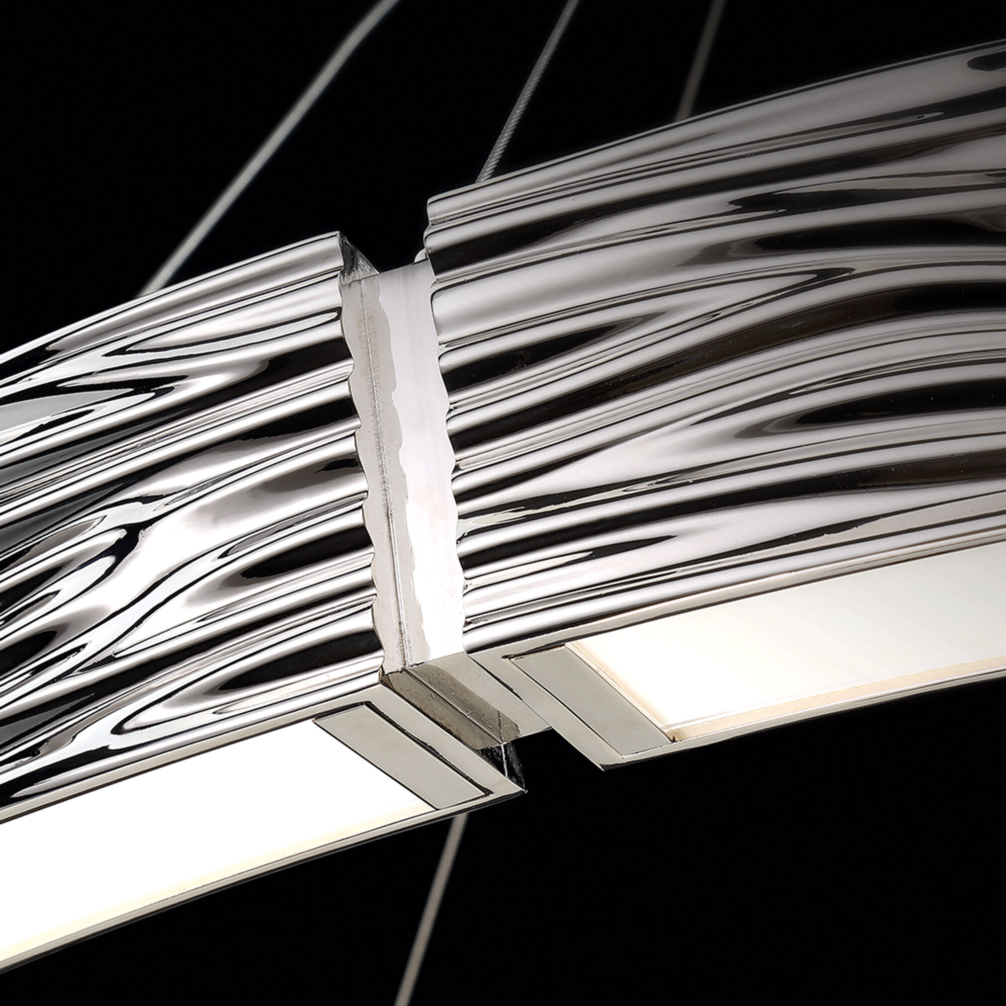 Zelda LED 48 inch Polished Nickel Chandelier Ceiling Light in 48in.