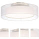 Metropolis LED 18 inch Brushed Nickel Semi Flush Mount Ceiling Light in 18in.