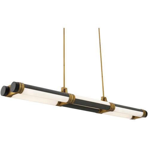 Catania LED 6.6 inch Bassalt Stone and Aged Brass Indoor Hanging Lighting Ceiling Light in 2700K