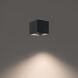 Kube 1 Light 5 inch Black Outdoor Flush Mount