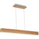 Drift Linear Pendant Ceiling Light in 38in., Walnut