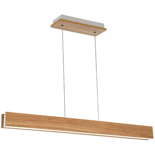 Drift Linear Pendant Ceiling Light in 38in., Walnut