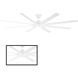 Hydra 96 inch Matte White Downrod Ceiling Fan in 3000K