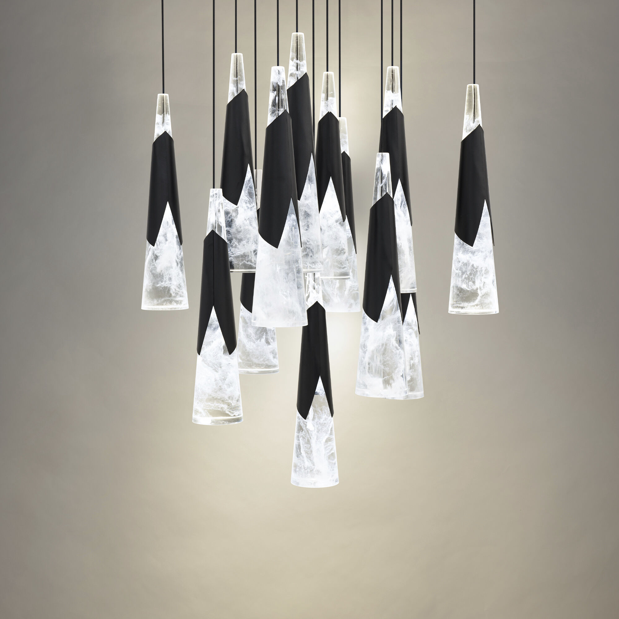 Kilt 13 Light 20 inch Black Multi-Light Pendant Ceiling Light