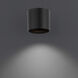 Squat 1 Light 5 inch Black Outdoor Flush Mount