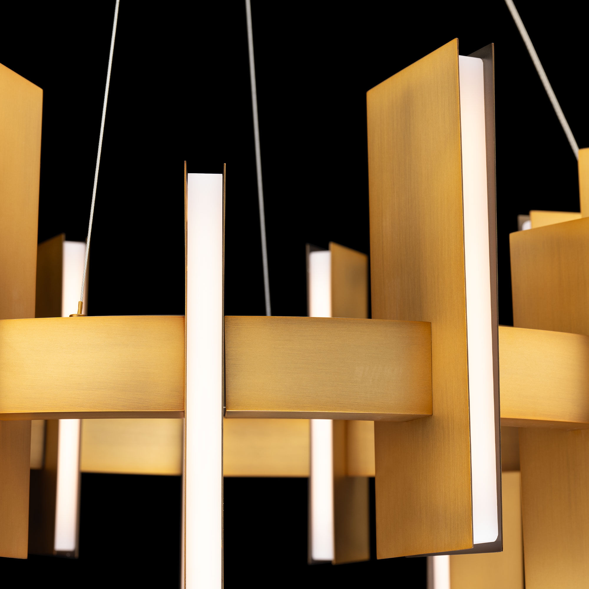 Ronan LED 32 inch Aged Brass Indoor Hanging Lighting Ceiling Light