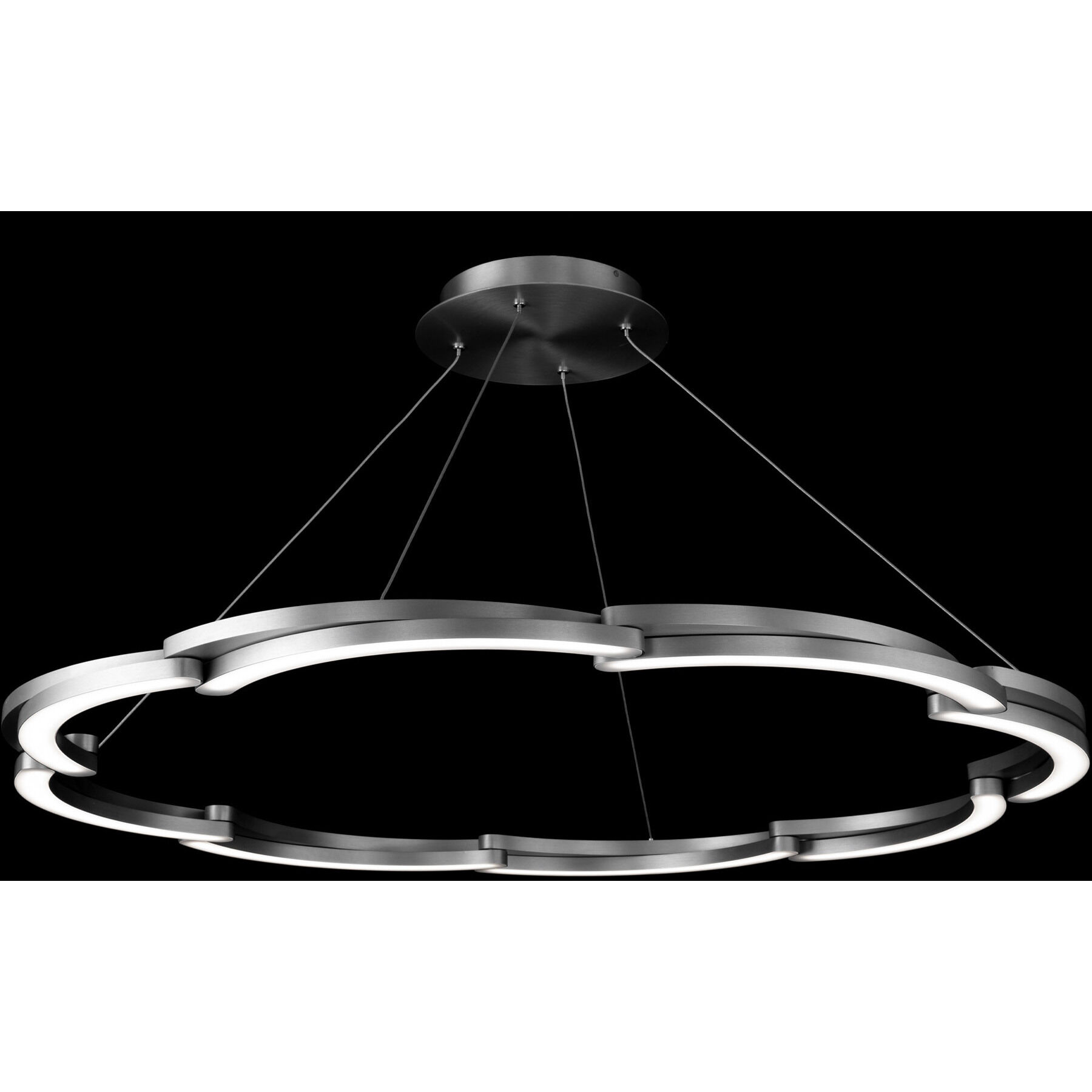 Bloom LED 32 inch Brushed Aluminum Chandelier Ceiling Light