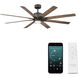 Renegade 52 inch Oil Rubbed Bronze and Barn Wood with Barn Wood Blades Downrod Ceiling Fan in 3000K, Oil Rubbed Bronze Barn Wood, Smart Ceiling Fan
